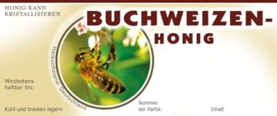 LYSON Selbstklebendes Etikett für Honig 116x50 (100 Stück) – Buchweizenhonig - Image 3