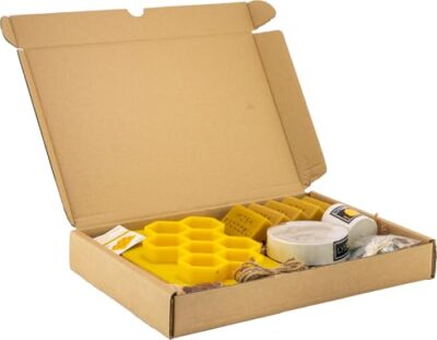 LYSON Set zum Selbermachen von Kerzen Kreatives Kerzenmachen Kerzenherstellung Handgefertigte Kerze als Geschenk Kerzen gießen Bastelset zum Kerzenmachen – Bienenmotiv Set - Image 10