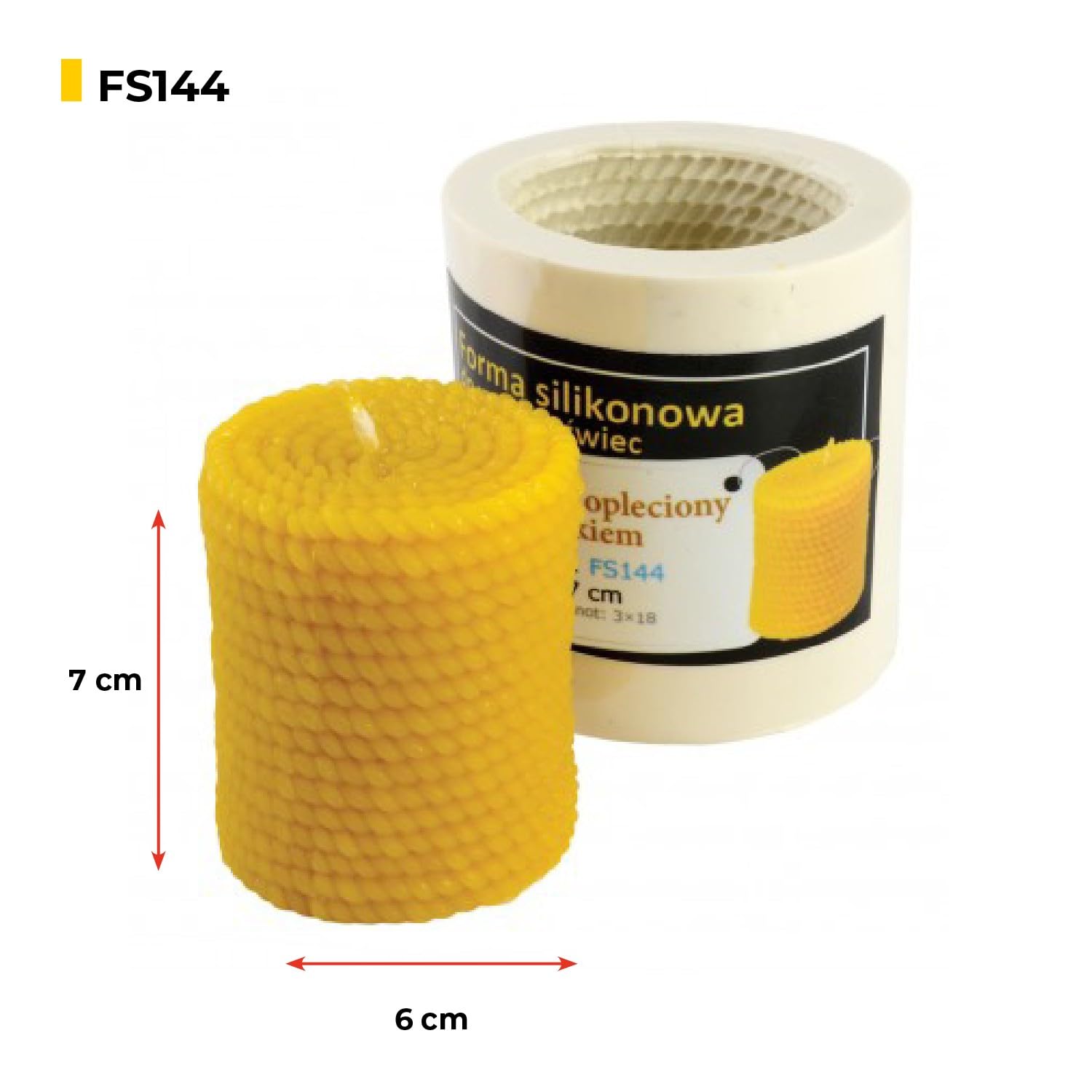 LYSON Silikonform – Mit Schnur umwickelter Zylinder – Höhe 7 cm - Image 5