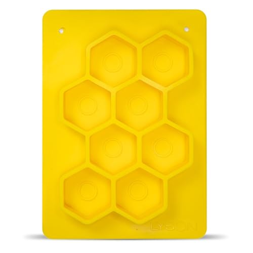 LYSON Teelicht Tealight Hexagon Kerzengießform mit Docht Mit Fuß im Set Form Sechsecke Set Teelichter Bienenwachs, Soja-Wachs, Seifenbasis, kreativer Beton Kerzenherstellung - Image 4
