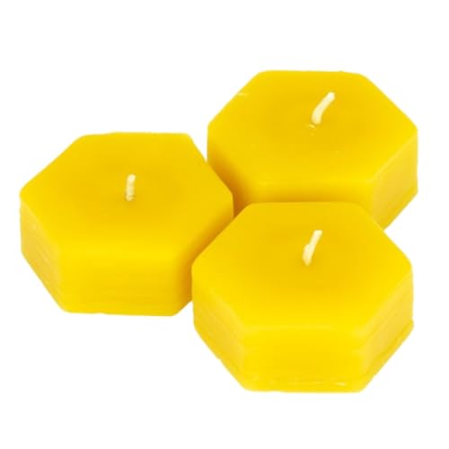 LYSON Teelicht Tealight Hexagon Kerzengießform mit Docht Mit Fuß im Set Form Sechsecke Set Teelichter Bienenwachs, Soja-Wachs, Seifenbasis, kreativer Beton Kerzenherstellung - Image 7
