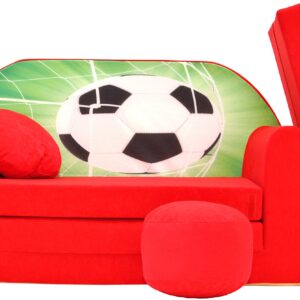 Pro Cosmo Kindersofa, Bett, Kindermöbel, inkl. Pufffe/Fußhocker und Kissen (D3)