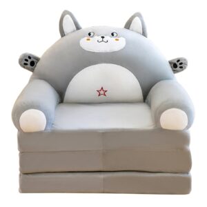 Masyrt Kindersofabezug für Mädchen und Jungen, 2-in-1 weicher Sofabezug zum Ausklappen, Kinderstuhlbezug für umwandelbares Sofa in Liege, Stuhlbezug mit niedlichen Designs für Spielzimmer,