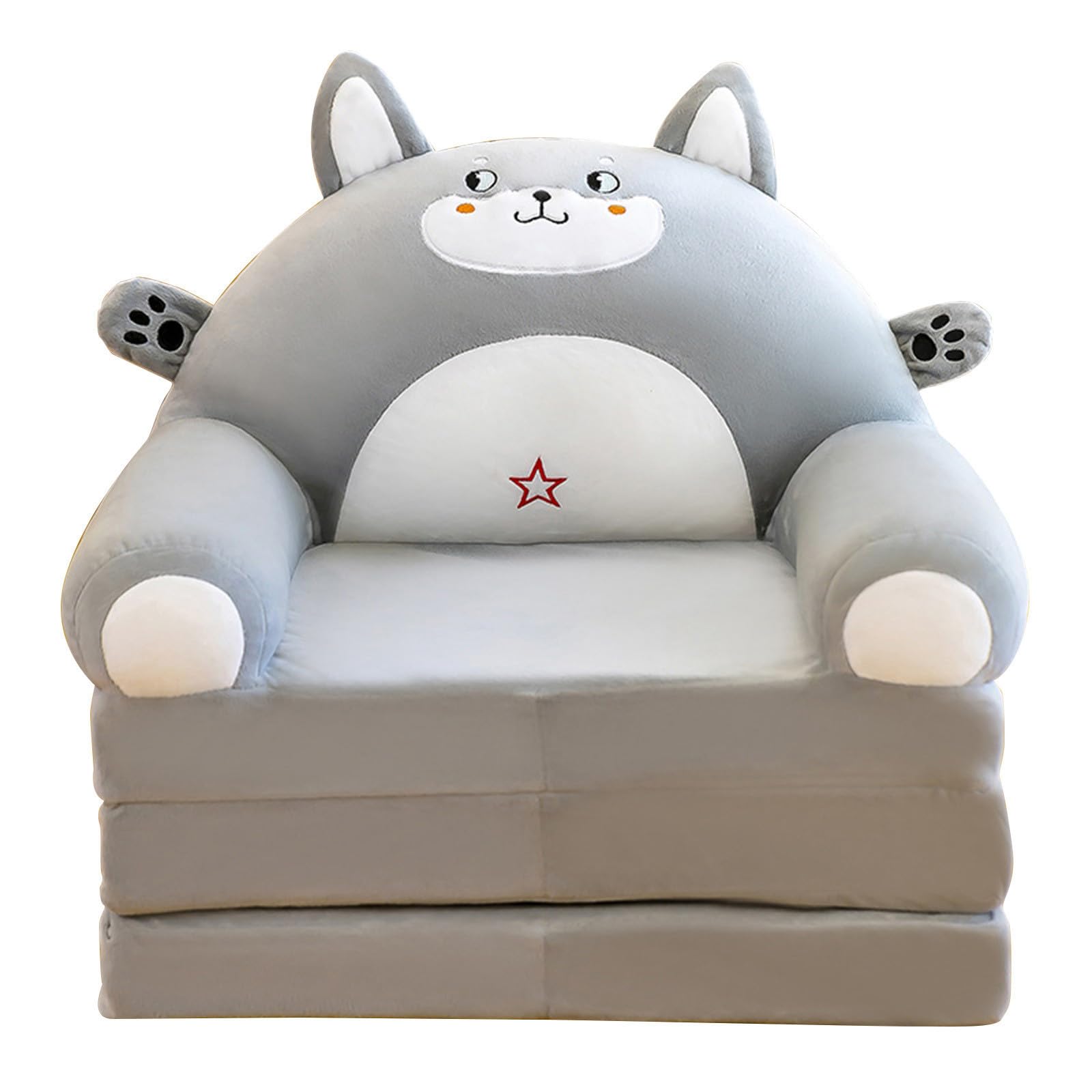 Masyrt Kindersofabezug für Mädchen und Jungen, 2-in-1 weicher Sofabezug zum Ausklappen, Kinderstuhlbezug für umwandelbares Sofa in Liege, Stuhlbezug mit niedlichen Designs für Spielzimmer,