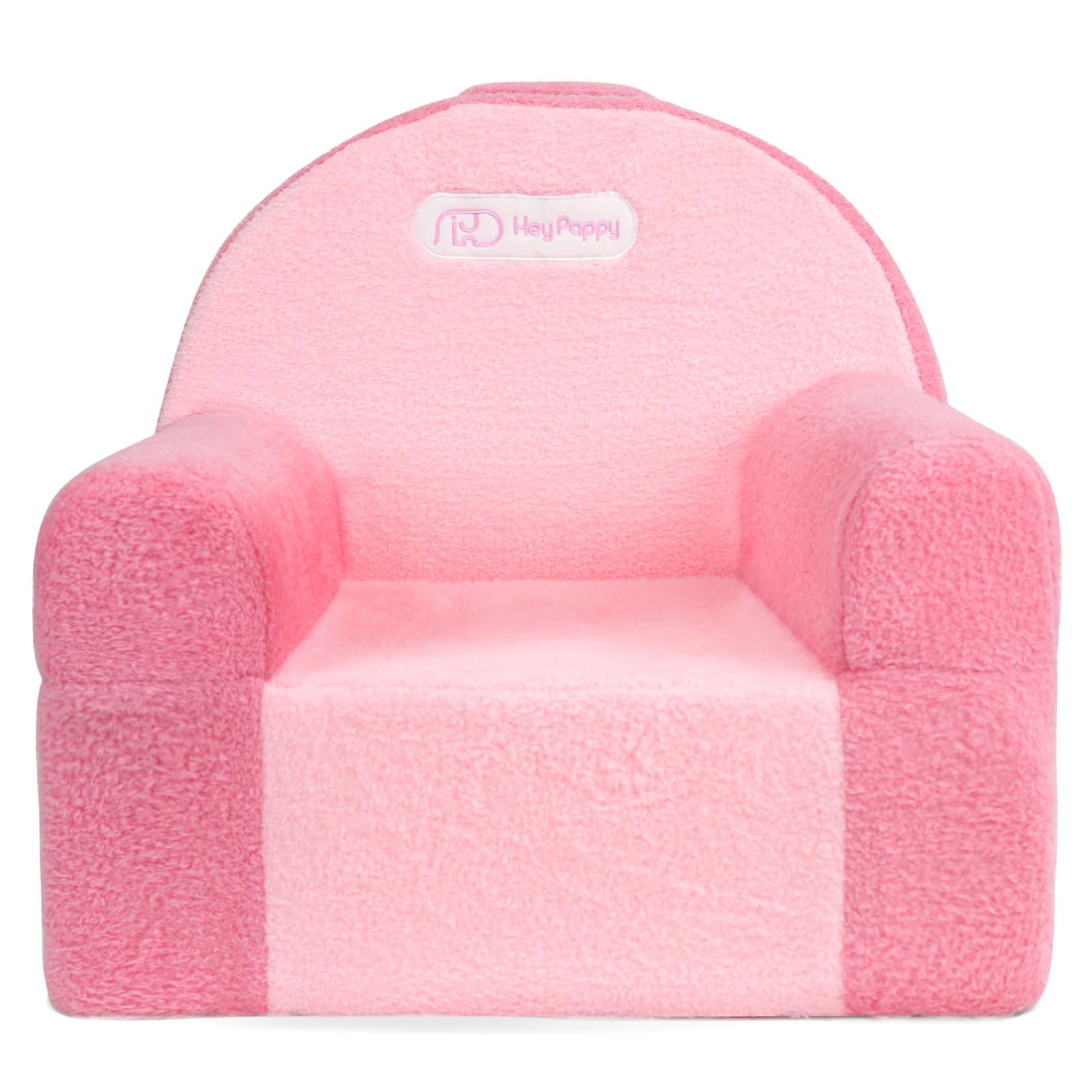 Heypappy Kindersessel, Bequeme Schaumstoff Kindercouch mit Weichem Samtbezug, Kleinkindcouch zum Spielen und Lernen, Kinder Sofa Das Gut Zu Jeder Modernen Einrichtung Passt, Rosa