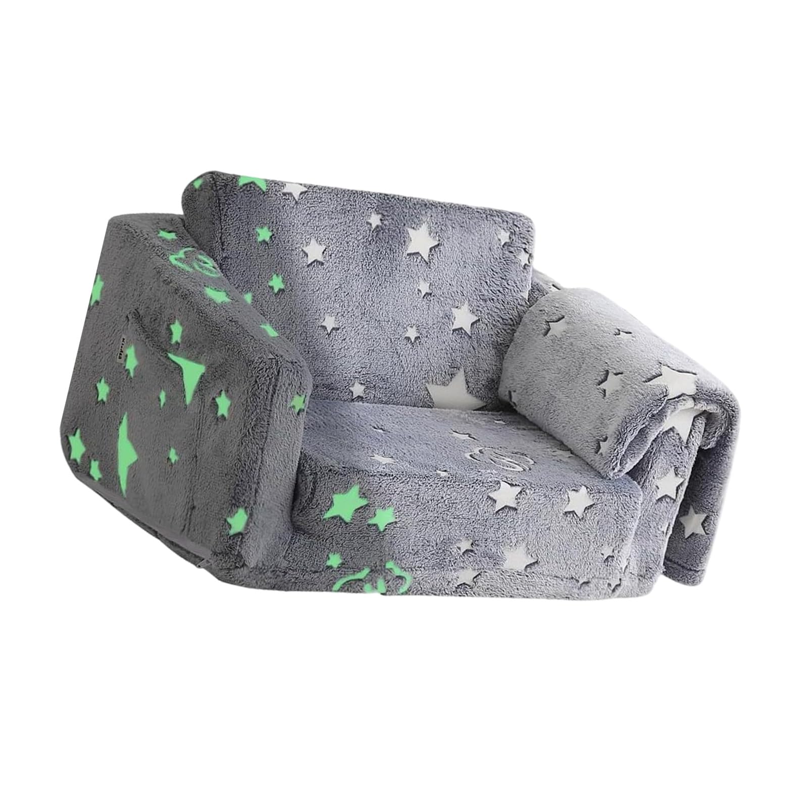 Woedpez Kindercouch für Mädchen und Jungen, umwandelbares Kindersofa mit stabilem Design und einfacher Faltfunktion für kleine Räume, biegsames Kindersofa - Image 4