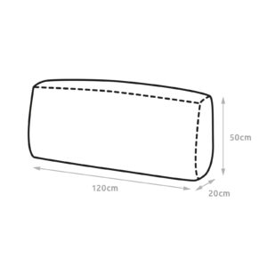 Spatium Jumbo XXL Palettenkissen Set abnehmbar Bezug wasserdicht gesteppt Palettenpolster Palettenauflage Palettensofa (Beige, Langes Rückenkissen 120x50x20)