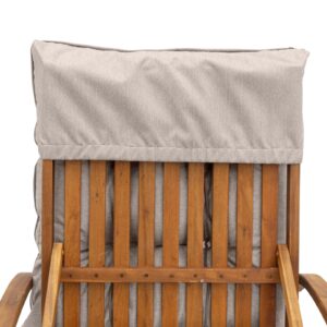 Spatium Liegenauflage, Auflage für Gartenliege, 100% abnehmbar Bezug wasserdicht, UV-beständig, Patent - wasserdichte Steppung, 11 Farben (200x60cm, Beige)