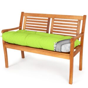 Spatium Bankauflage abnehmbar Bezug wasserdicht gesteppt Bankkissen Bankpolster Polsterauflage Auflage für Gartenbank 30 Größen zur Auswahl 7 Farben(190 x 60 x 10cm Apfelgrün)