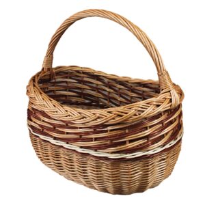 Damian-Wiklina Weidenkorb – Einkaufskorb – Obst- oder Gemüsekorb – Pilzkorb – Picknickkorb 38 x 27 / H 24/40 cm - Image 2