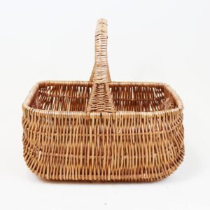 Einkaufskorb aus Weide/Korb für Obst, Gemüse oder Pilze/Picknickkorb (38 x 28 H 18/36 cm) - Image 4