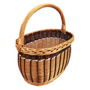 Weidenkorb, Einkaufskorb, Obst- oder Gemüsekorb, Pilzkorb, Picknickkorb 36 x 27 / H 25/43 cm - Image 4