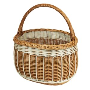 Weidenkorb, Einkaufskorb, Obst- oder Gemüsekorb, Pilzkorb, Picknickkorb 37 x 17 / H 21/40 cm - Image 4