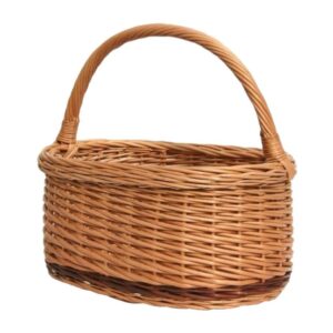 Weidenkorb, Einkaufskorb, Obst- oder Gemüsekorb, Pilzkorb, Picknickkorb 40 x 23 / H 25/42 cm - Image 3