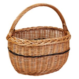 Weidenkorb, Einkaufskorb, Obst- oder Gemüsekorb, Pilzkorb, Picknickkorb 40 x 26 / H 23/42 cm - Image 3
