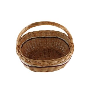 Weidenkorb Einkaufskorb Obst- oder Gemüsekorb Pilzkorb Picknickkorb 40 x 28 / H 24/42 cm - Image 4