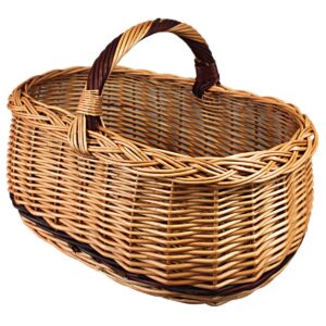 Weidenkorb, Einkaufskorb, Obst- oder Gemüsekorb, Pilzkorb, Picknickkorb 46 x 31 / H 21/30 cm - Image 2