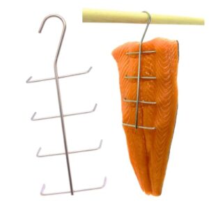 Räucherhaken x 5 Stk Räucherfischhaken | Fleischhaken | Fisch: Lachs, Forelle, Makrele, Kabeljau, Sprotte