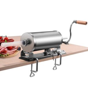 Homewell 3L/3,6L/4L Manuell Wurstfüller aus Edelstahl, Wurstspritze Wurstmaschine, Wurstfüllmaschine mit Tischklemme, Machine für hausgemachte Wurst, Cevapcici und Cannelloni (3,6L)