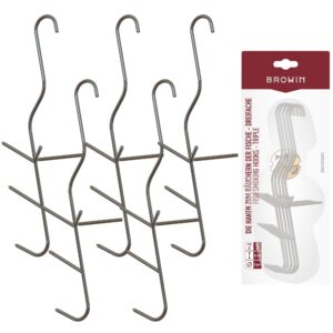 BROWIN® Dreifache Raucherhaken für Fisch 5er Set 311302 | Langlebige Edelstahlhaken für perfekte Räucherergebnisse | Zubehör für Profi- und Hobbyräucherer | 5 Stück