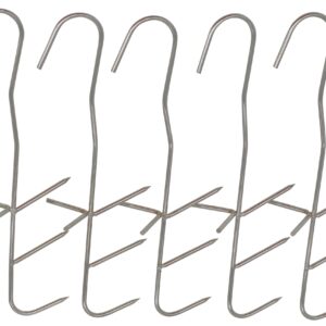 A&N 10 Stück Räucherhaken Fleischhaken Fischhaken Räucherei Grill 3-fach 20cm