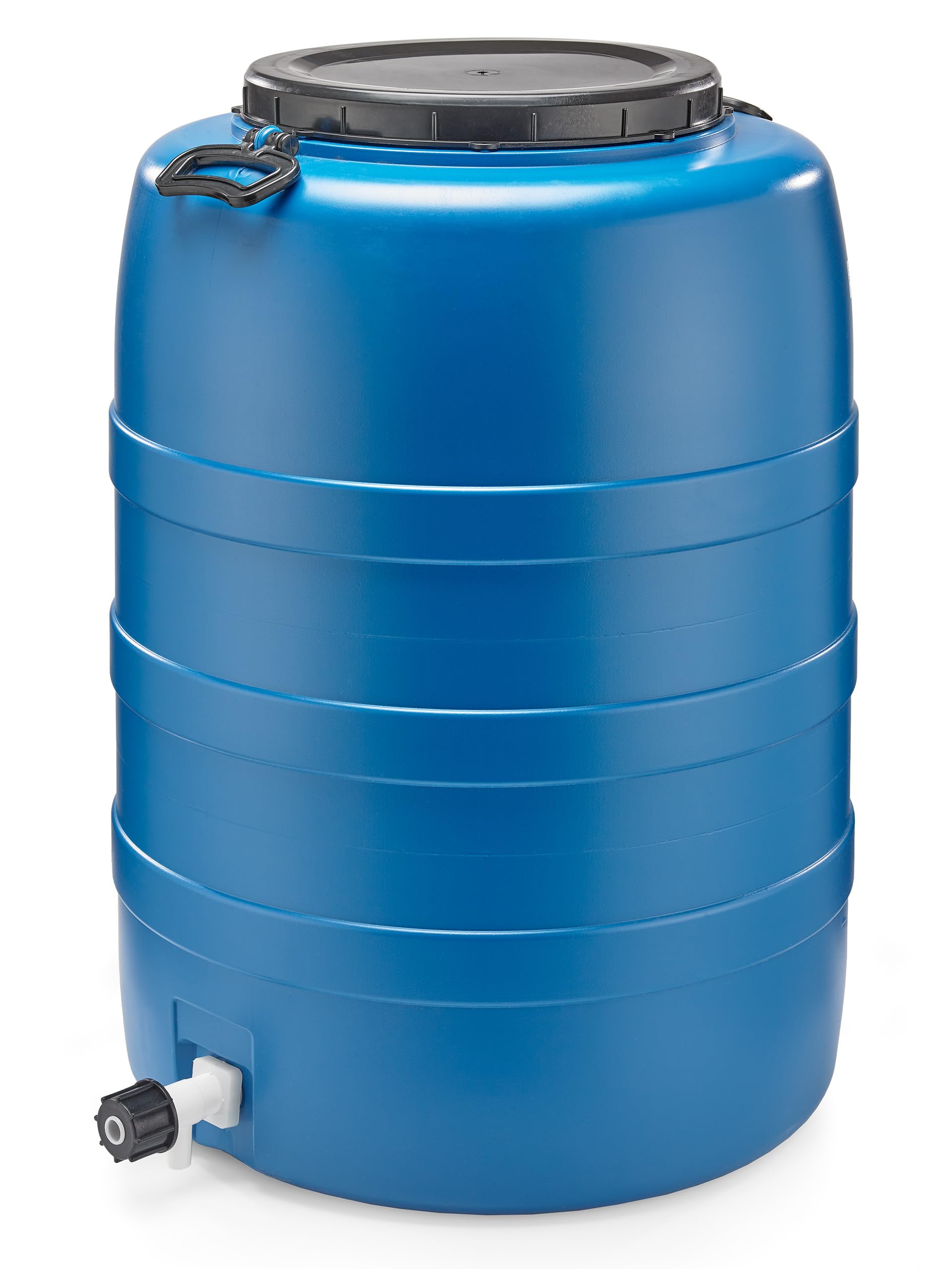 F & R Regentonne 120l mit Griffen und Auslaufhahn mit Deckel HDPE lebensmittelecht Stabiler Wasserbehälter Regenfass Wassertank Garten Frischwassertank - Image 2