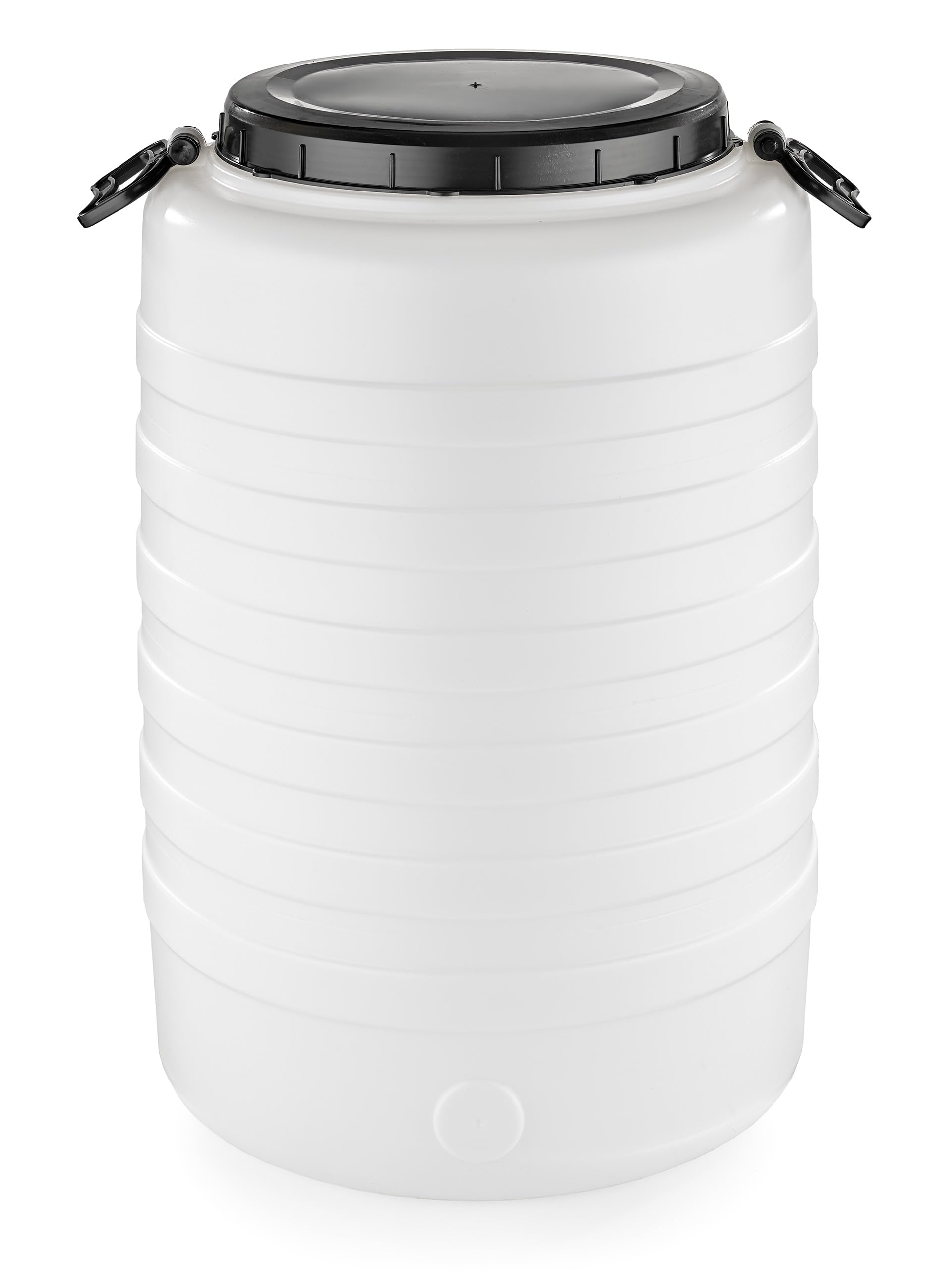 F & R Regentonne 60l mit Griffen und Spannring mit Deckel HDPE lebensmittelecht Stabiler Wasserbehälter Regenfass Wassertank Garten Frischwassertank - Image 2