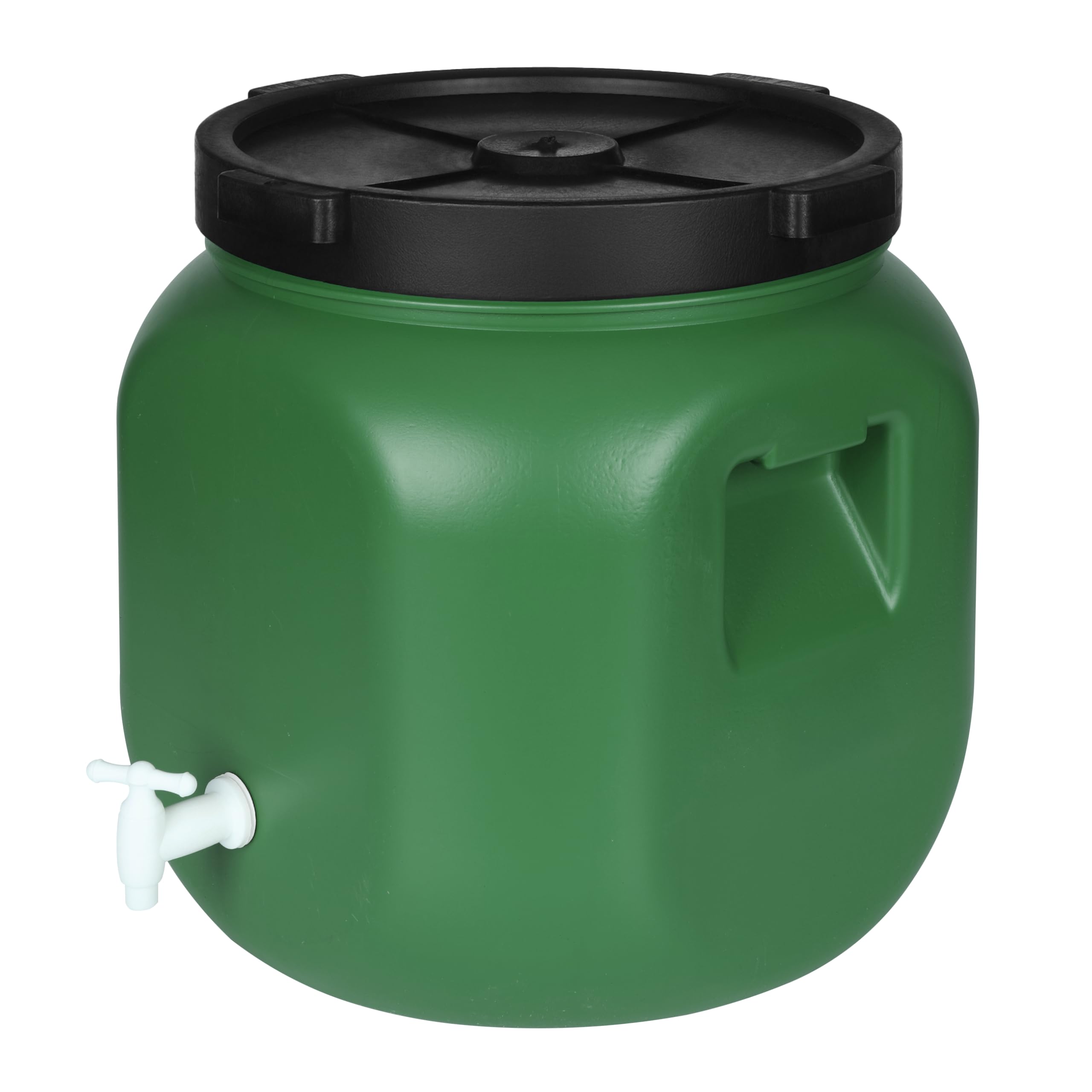 F & R Wasserkanister mit Hahn 40 Liter aus HDPE I I Regentonne mit Deckel I Kanister Hahn I Wasserbehälter mit Hahn I Wassertank I Fass mit Deckel I Regenwassertank Grün - Image 3