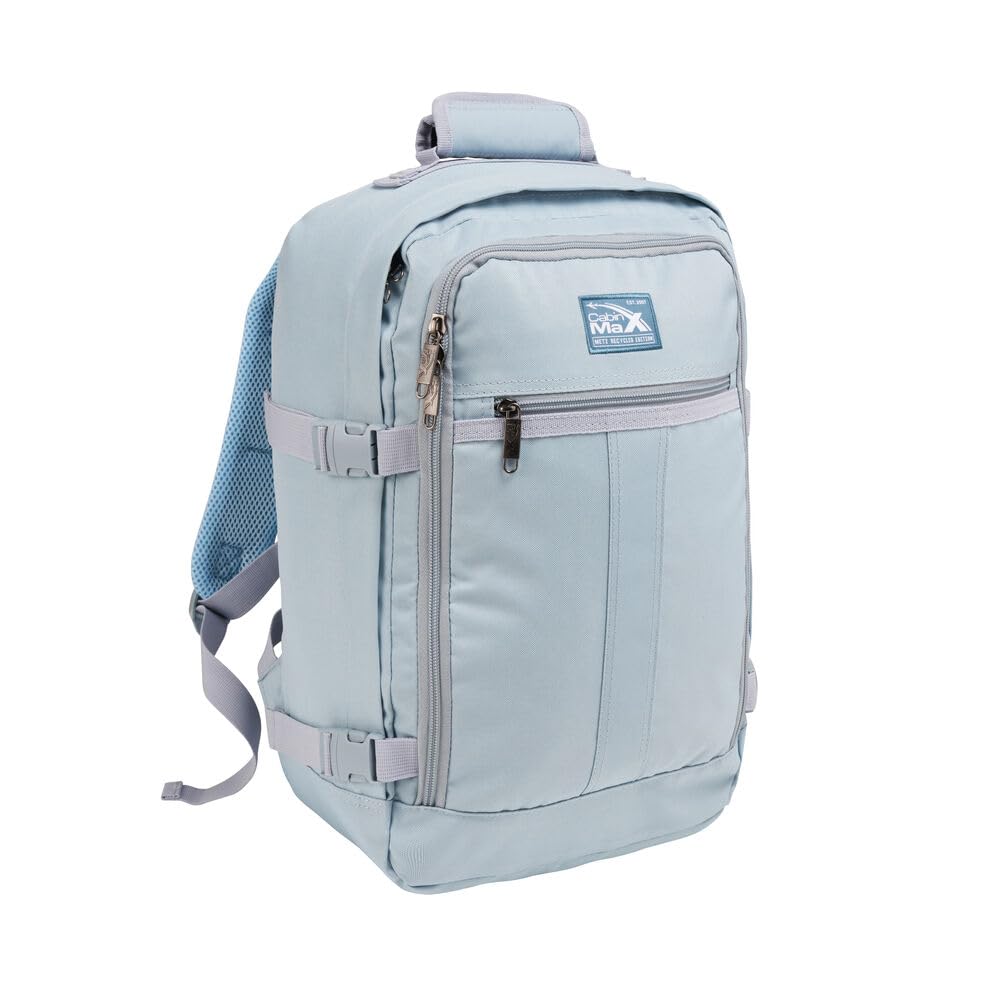 Cabin Max Handgepäck Rucksack 40x20x25 für Ryanair Reiserucksack für Flugzeug Unter Sitzplatz - Travel Backpack Tasche für Herren Damen - Seitliche Kompression - Recyceltes Polyester- 20L Metz