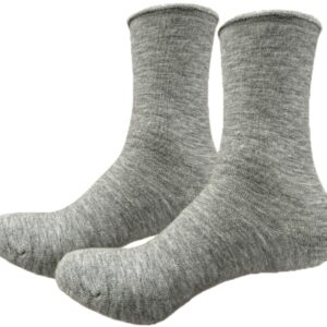 ULLMYS Merino Wollsocken – Dicke Terry mit 98% Naturfasern, davon 80% Merino Wolle für Warme Füße & Komfort, aus Europa – Hellgrau, Unisex, 2 Paar Größe 43/46