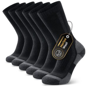 Ruixue Merino Wandersocken Herren & Damen, Outdoor Socken Trekkingsocken, Merinowolle Sportsocken Laufsocken Sneakersocken für Herren, Damen & Kinder[3 Paar]
