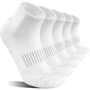 Natugloe 5 Paar Merino Wandersocken Damen Herren,Gepolstert Viertelsöckchen,Sneaker Socken Wollsocken,Outdoor-Sportsocken für Laufen Wandern Bergsteigen