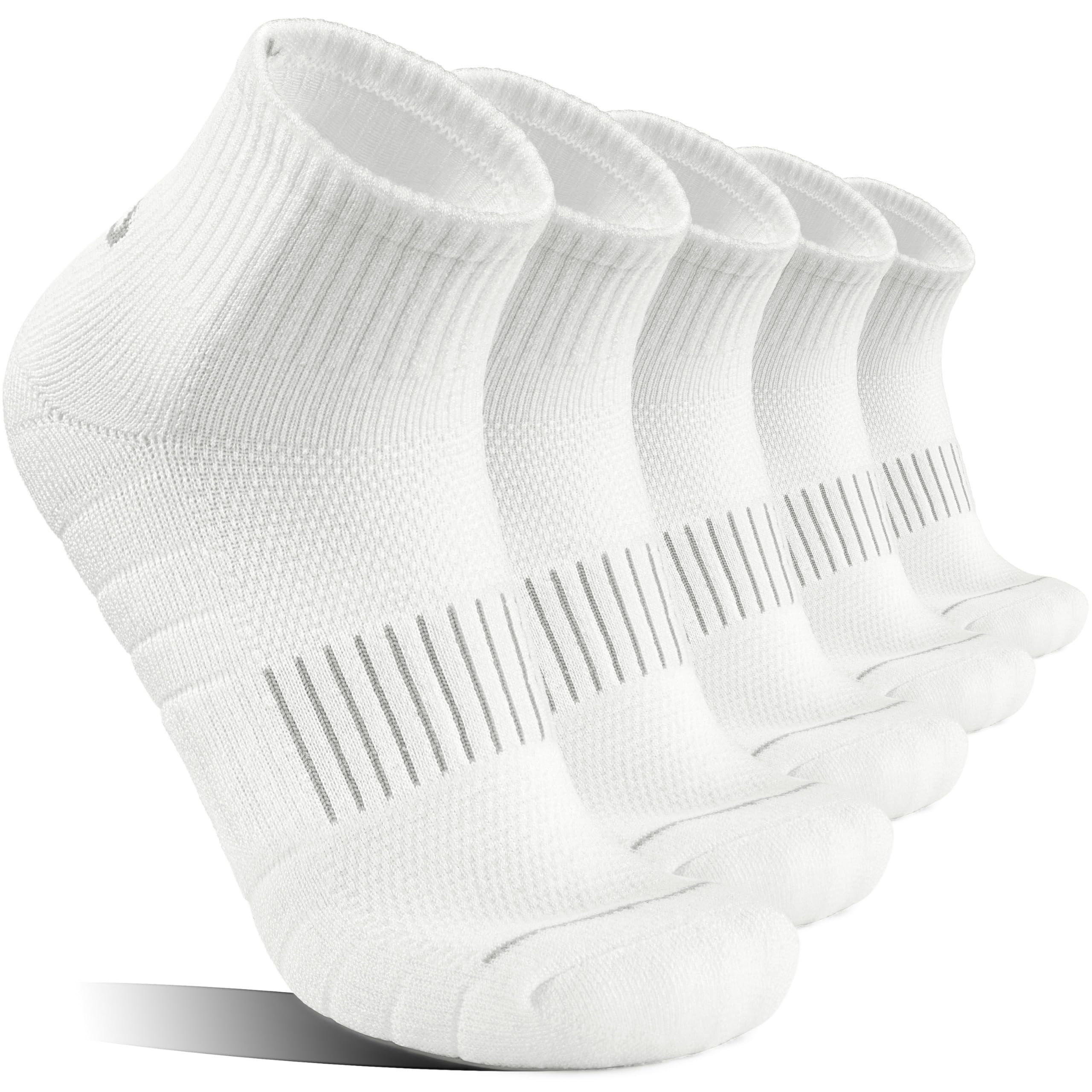 Natugloe 5 Paar Merino Wandersocken Damen Herren,Gepolstert Viertelsöckchen,Sneaker Socken Wollsocken,Outdoor-Sportsocken für Laufen Wandern Bergsteigen
