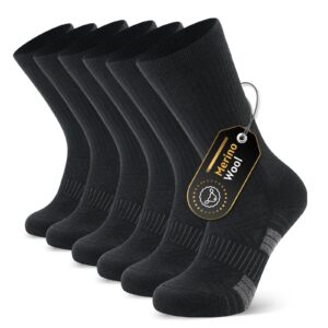 Ruixue Merino Wandersocken Herren & Damen, Outdoor Socken Trekkingsocken, Merinowolle Sportsocken Laufsocken Sneakersocken für Herren, Damen & Kinder[3 Paar]