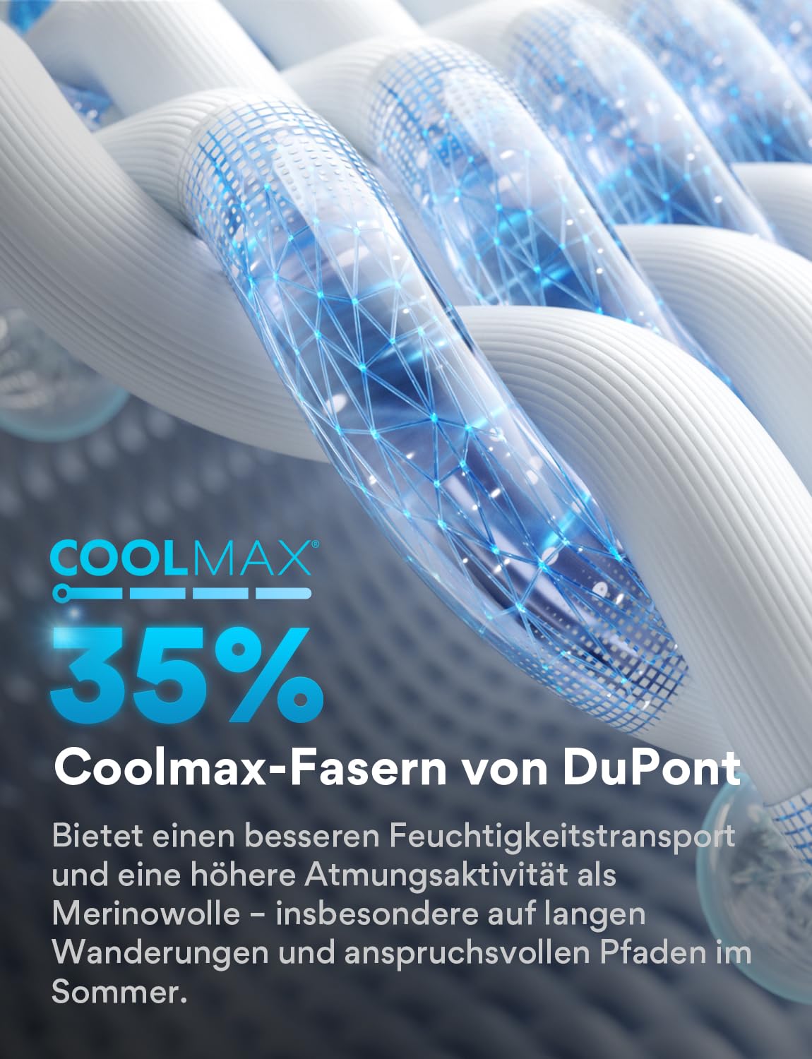 Juclise Sommerliche Merinowolle Wandersocken für Herren mit Kompression Anti-Blasen-Polsterung atmungsaktiv anti-schweiß(42-47, Eclipse*2) - Image 4