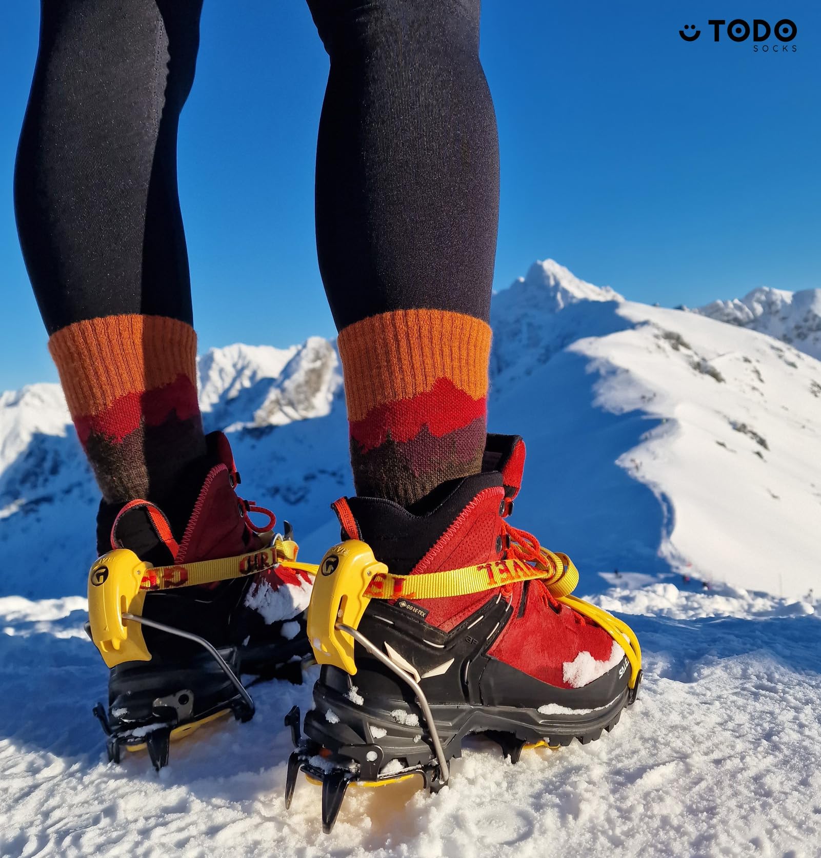 TODO BP LIGHT Dünn Merino Wandersocken für Herren, Damen,Trekking-Socken, Atmungsaktiv, 55% Merinowolle Blend Funktionssocken, Outdoor (Falcon Petrolio, 39-42) - Image 4