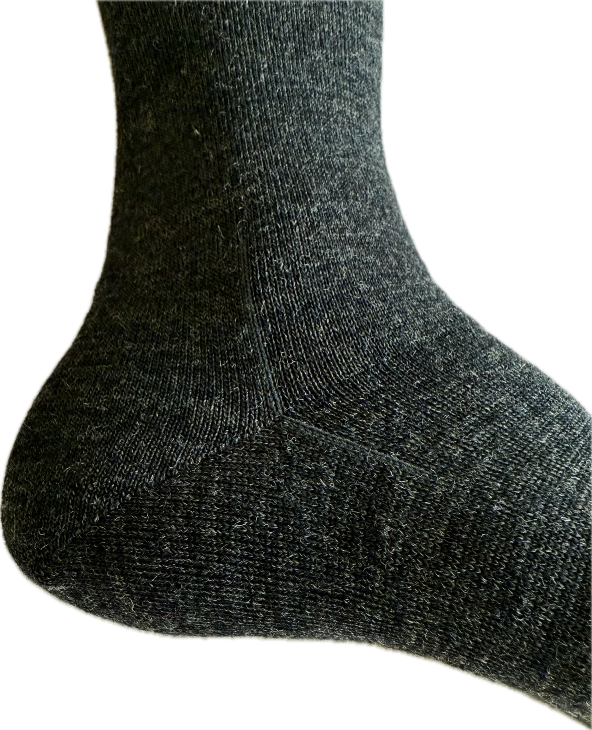 ULLMYS Damen Merino Wollsocken – 98% Naturfasern, davon 80% Merino Wolle und Offenem Rand für optimalen Komfort, aus Europa – Dunkelgrau, 3 Paar Größe 39/42 - Image 4