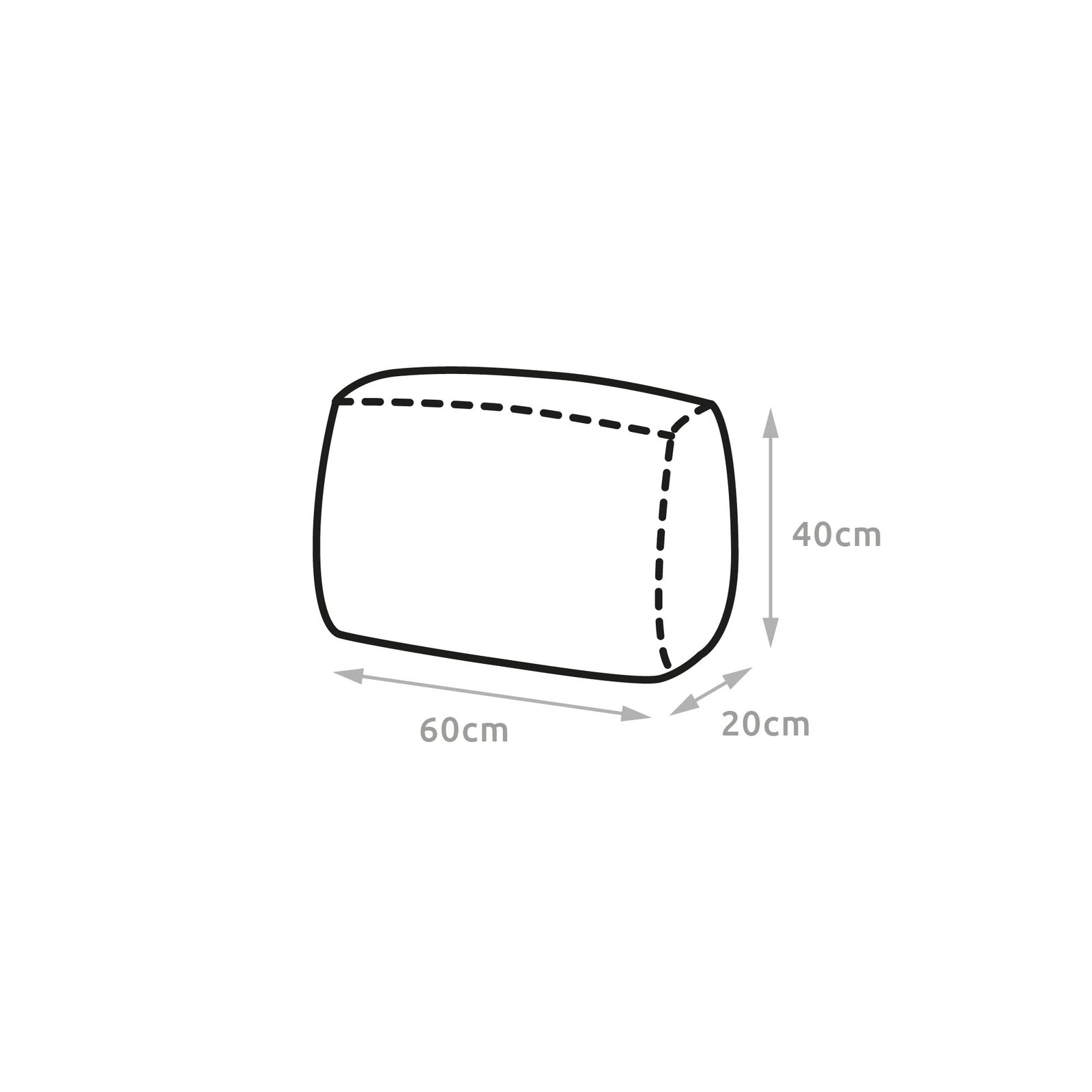 Spatium Jumbo XXL Palettenkissen Set abnehmbar Bezug wasserdicht gesteppt Palettenpolster Palettenauflage Palettensofa (Anthrazit, Kurzes Rückenkissen 60x40x20)