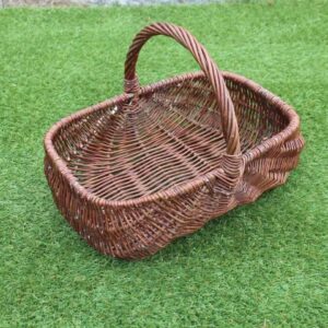 Erntekorb aus Weide Kartoffelkorb Einkaufskorb Weidenkorb Pilzkorb Weiden Blumenkorb (XXL)