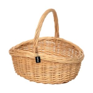 Handkorb Weide oval klein geflochten Geschenkkorb Allzweckkorb 35x28cm