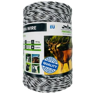 Weidezaunlitze ZEBRA 500m für den Weidezaun Wildschutzzaun mit Kupferleiter Wildschwein Hirsch Rind