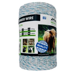 Weidezaunlitze 500 m Power für sehr lange Weidezäune mit Kupferleiter Rind Schaf