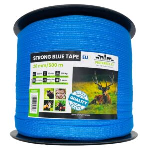 Strong Weidezaunband Breitband für Elektrozaun, 500m, 20mm, Blau
