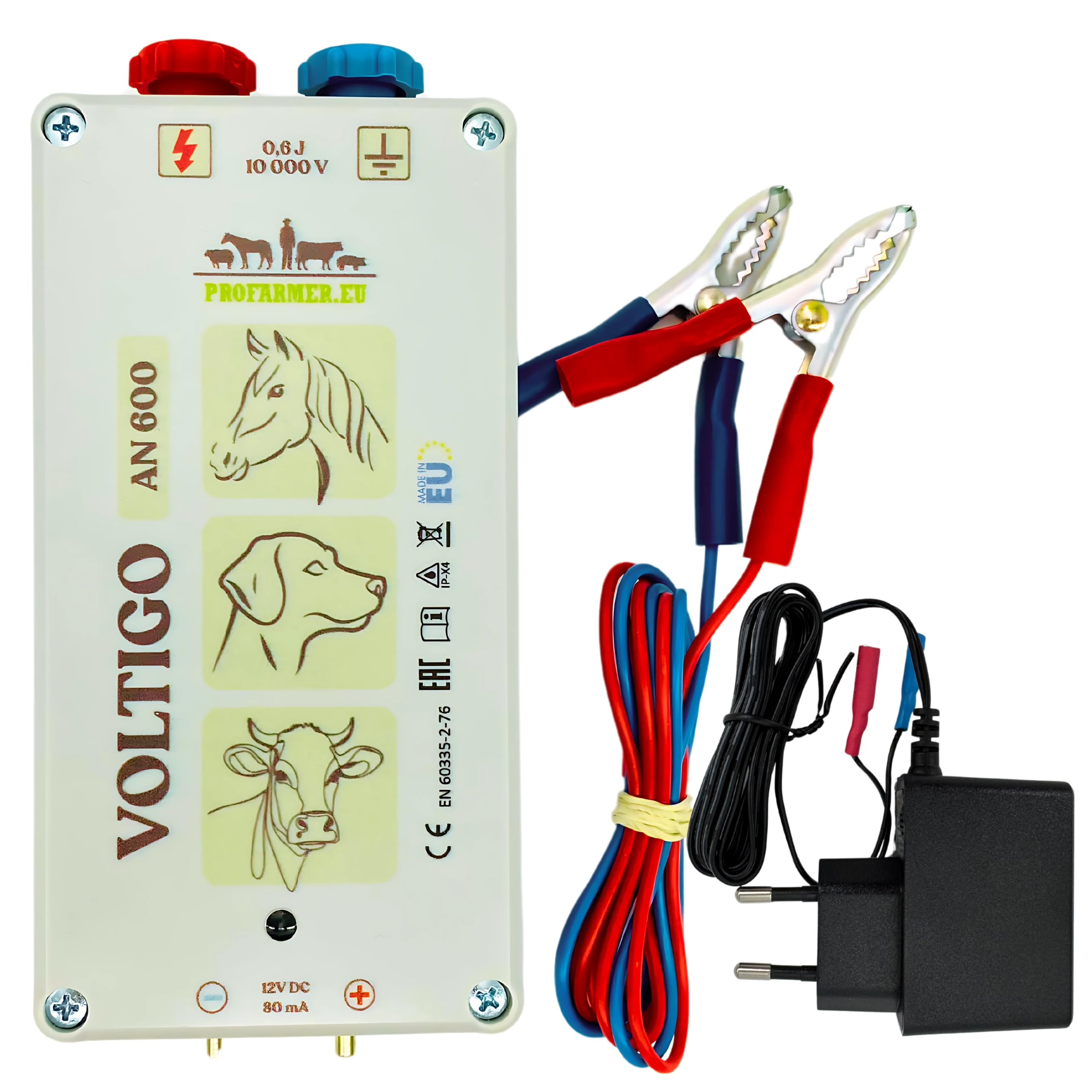 Komplettset Elektrozaun 12V/230V Weidezaun mit 105 cm Pfählen Zaunband für Rinder, Pferde, Ponys, Fohlen - Image 3