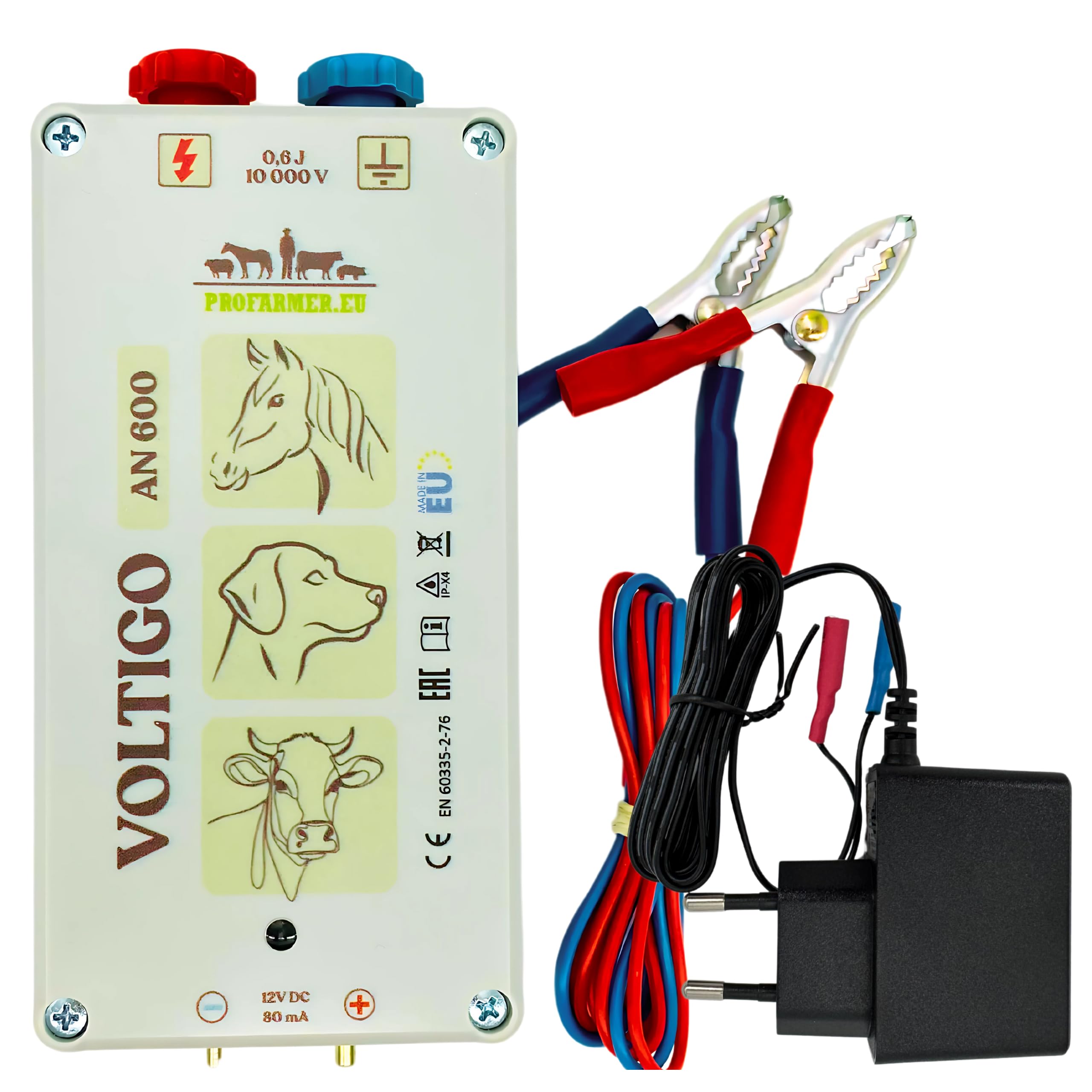 Komplettset Weidezaun 12V/230V Weidezaun Set mit Zaunband & Isolatoren für Pferde, Rinder, Kühe & Hunde – Elektrischer Gartenzaun Zubehör - Image 2