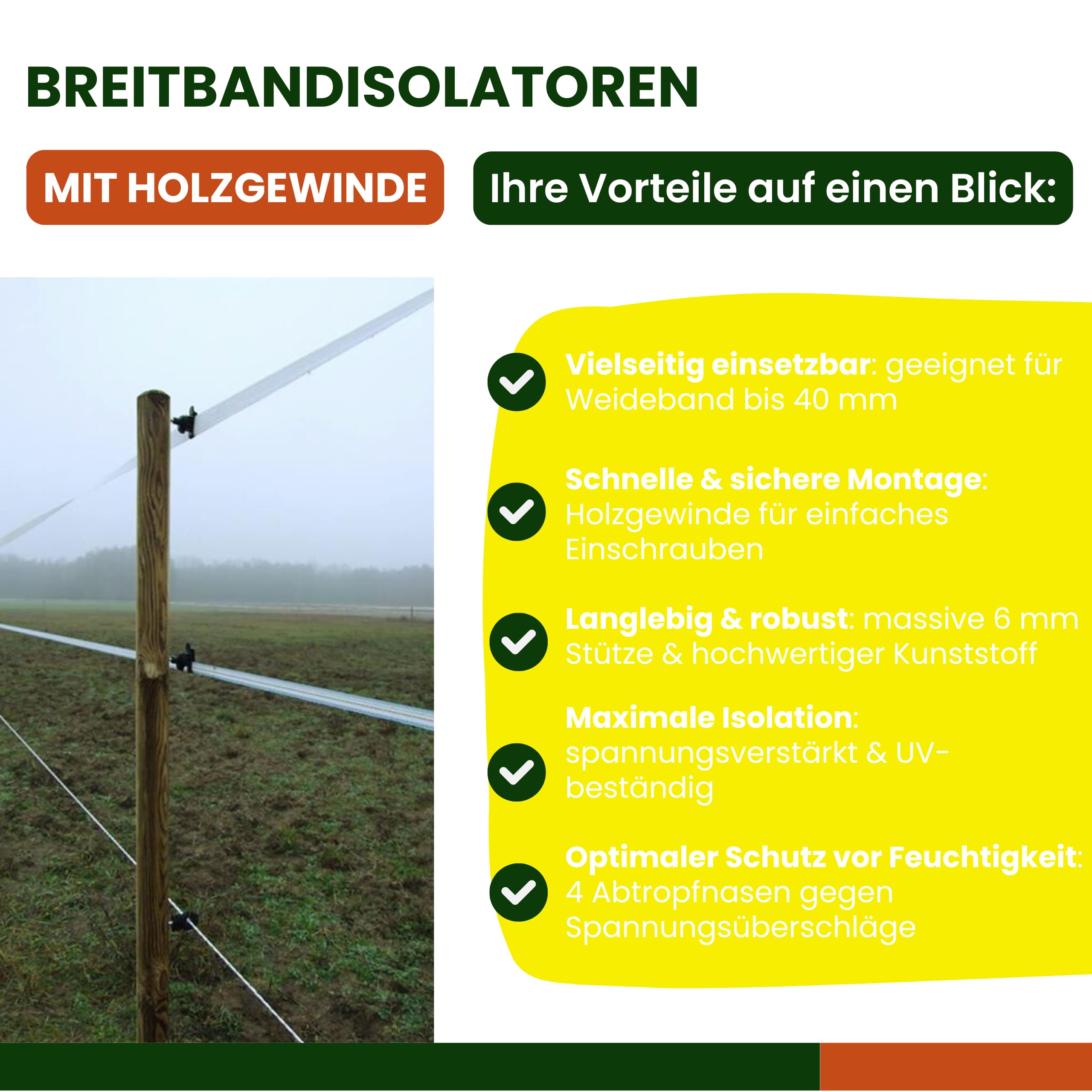 Komplettset Weidezaun 12V/230V Weidezaun Set mit Zaunband & Isolatoren für Pferde, Rinder, Kühe & Hunde – Elektrischer Gartenzaun Zubehör - Image 3