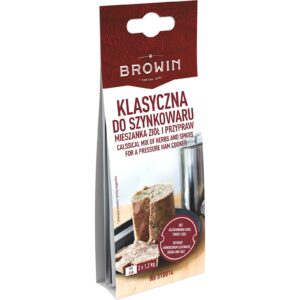 Browin 310014 Traditionelle Kräuter-Gewürzmischung für den Schinkenkocher und hausgemachte Wurstwaren, ideal für Schinken, Pasteten, Fleisch- und veggie- Pasten, Natürliche Zusammensetzung 30 g