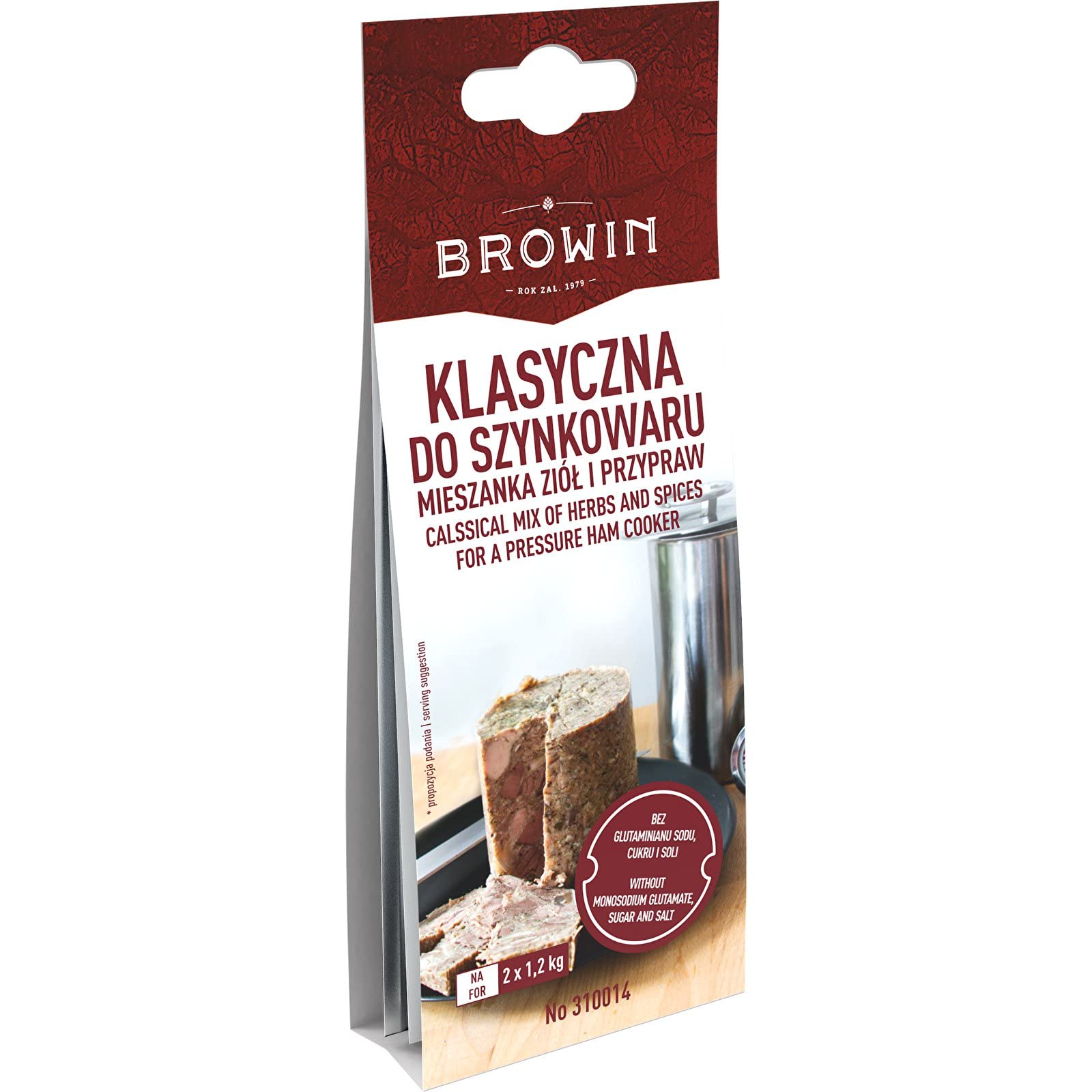 Browin 310014 Traditionelle Kräuter-Gewürzmischung für den Schinkenkocher und hausgemachte Wurstwaren, ideal für Schinken, Pasteten, Fleisch- und veggie- Pasten, Natürliche Zusammensetzung 30 g