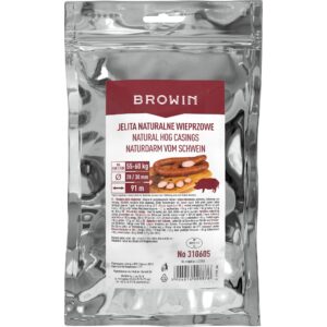 BROWIN® Schweinedarm 310605 | Premium Naturdarm für hausgemachte Würstchen, Wacholderwurst, Weißwurst, Bratwurst | Kaliber 28/30, 91 Meter | 55 bis 60 kg Fleisch